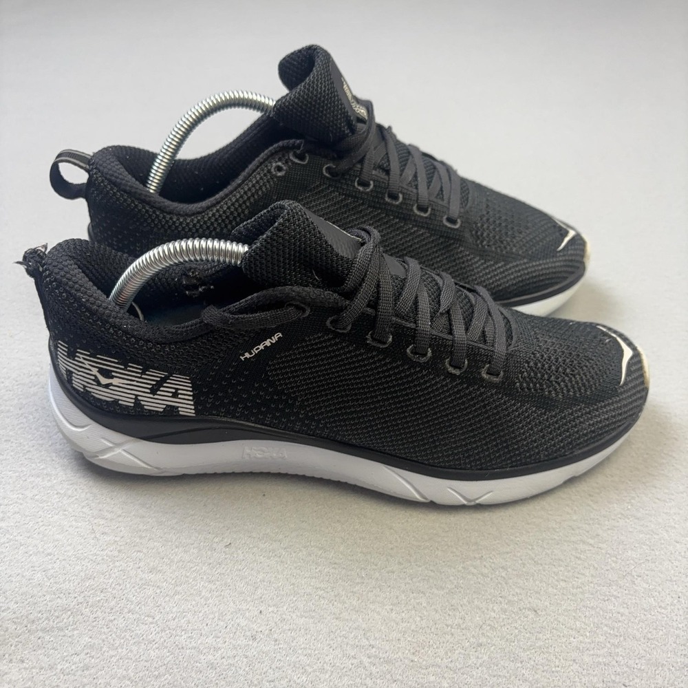 Hoka One One Hupana Shoes Womens Size 9.5 Black Running Sneakers 1014807 BDSD